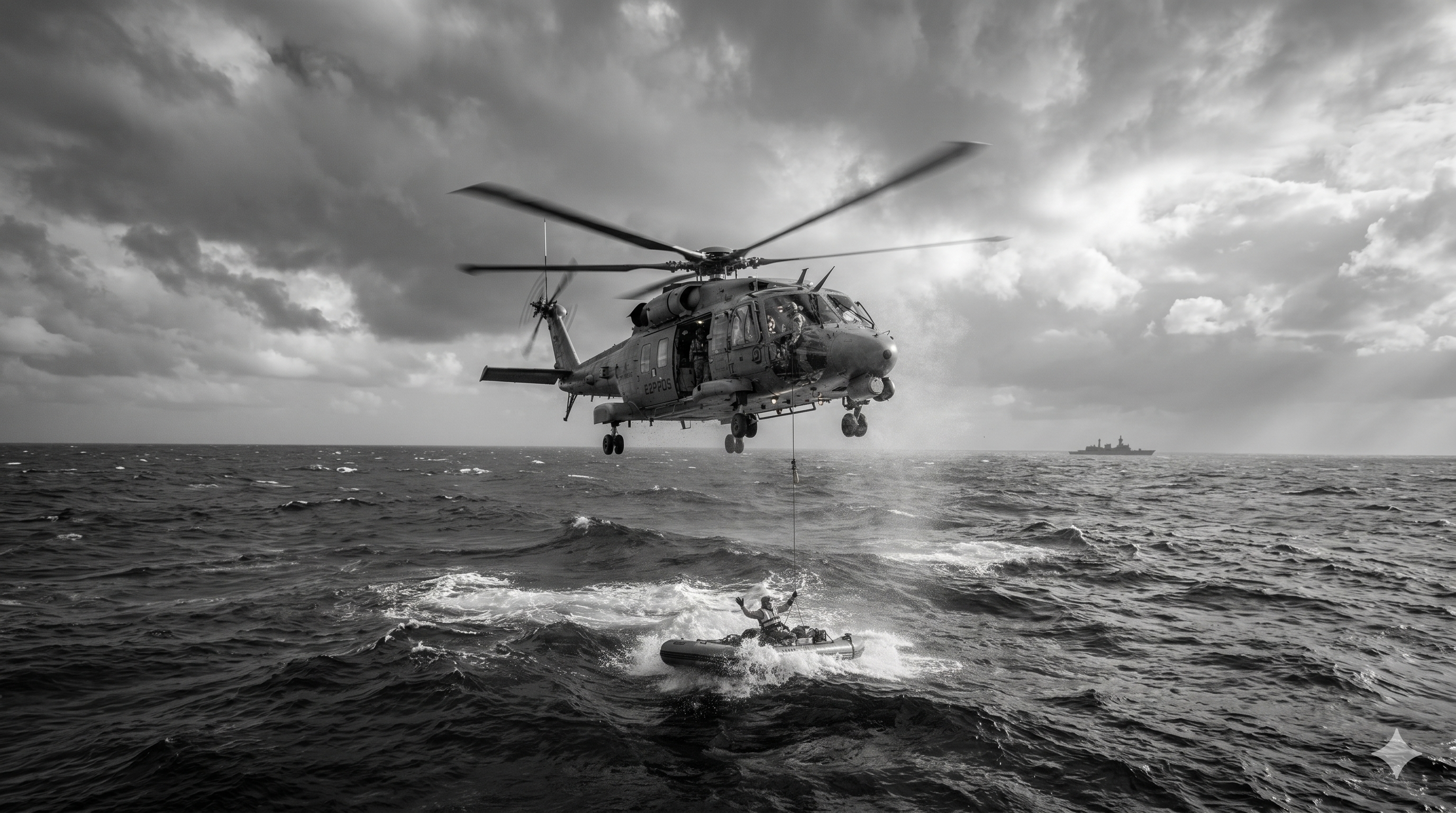 Military helicopter operation